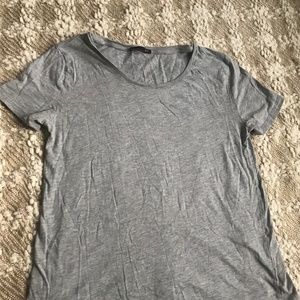 Zara, Grey Cotton T-Shirt, Size S